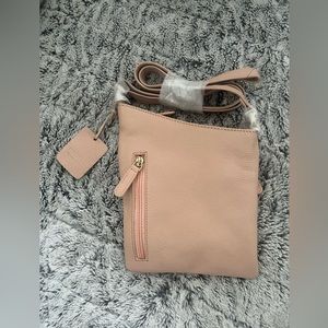 Brand New Cream Pink Crossbody Bag with Adjustable Shoulder Strap